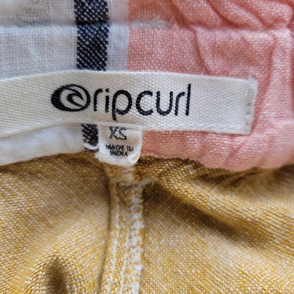 ripcurl Sunsetters Stripe Tied Belt Paperbag Waist Shorts size XS - Picture 4 of 11
